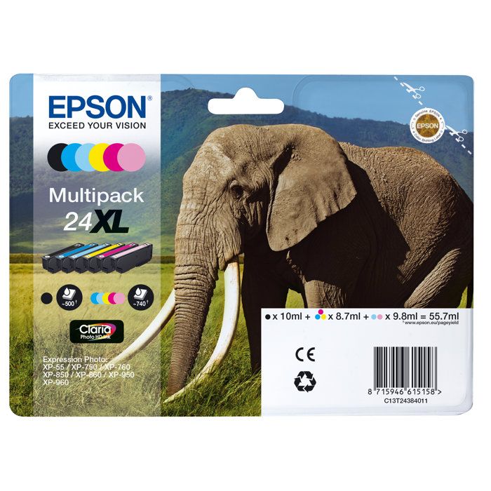 Epson Elephant Cartridge - T24 6 colors
