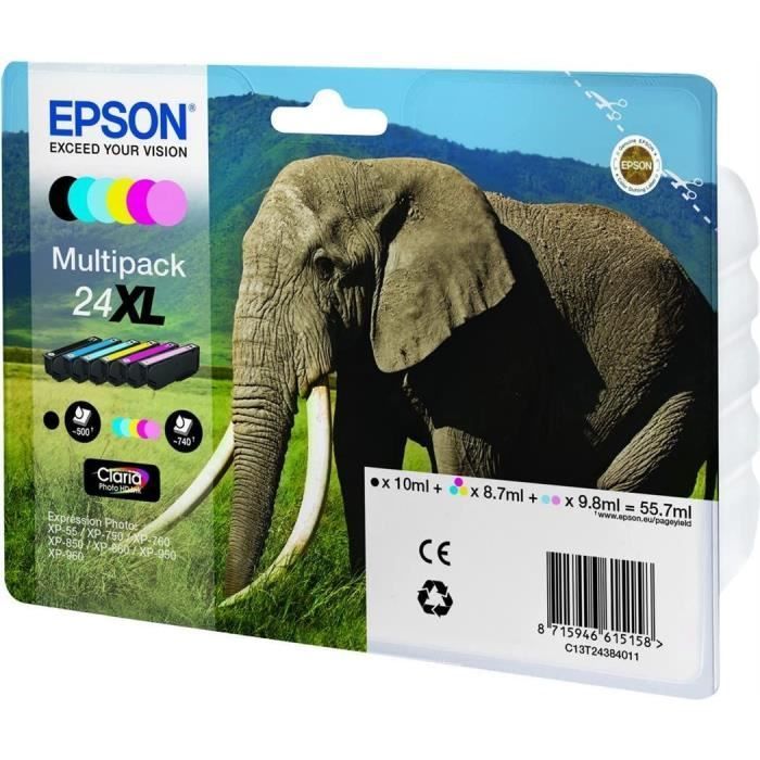 Epson Elephant Cartridge - T24 6 colors