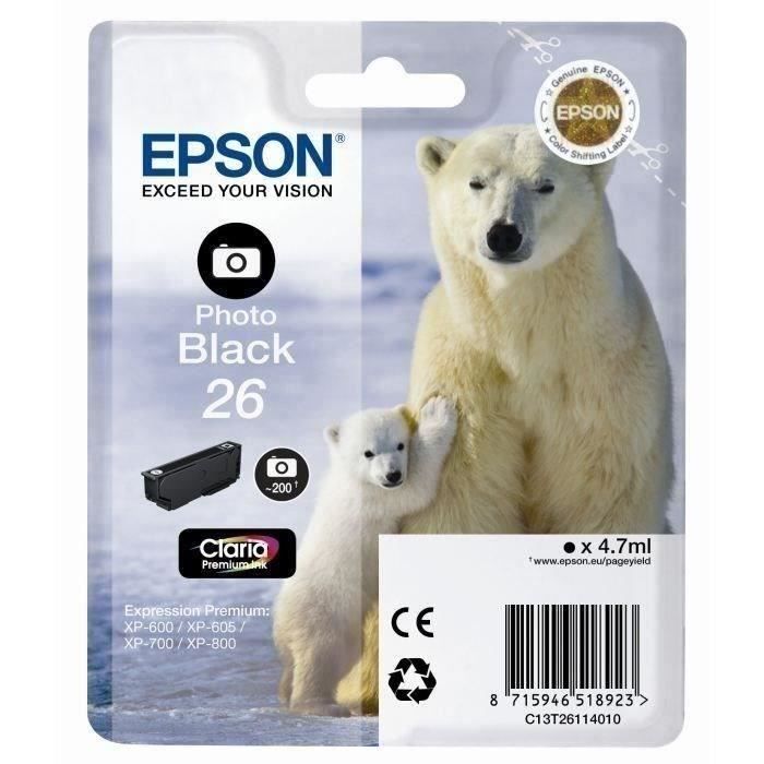 Epson T2611 Polar Bear Ink Cartridge Black Photo