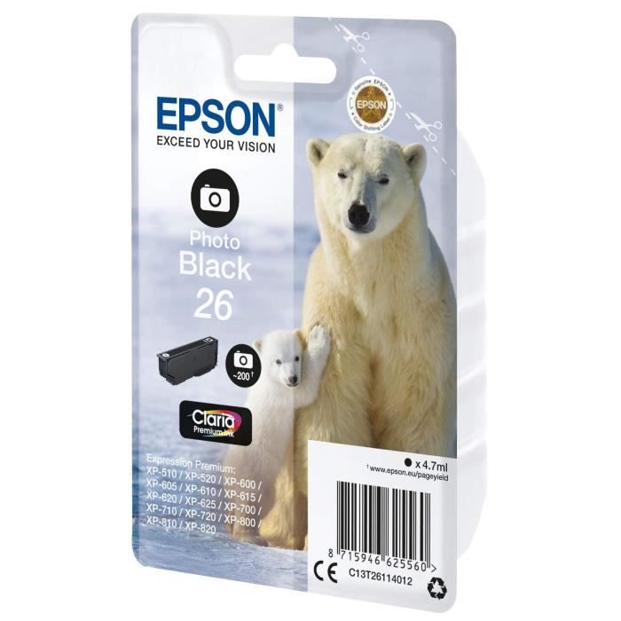 Epson T2611 Polar Bear Ink Cartridge Black Photo