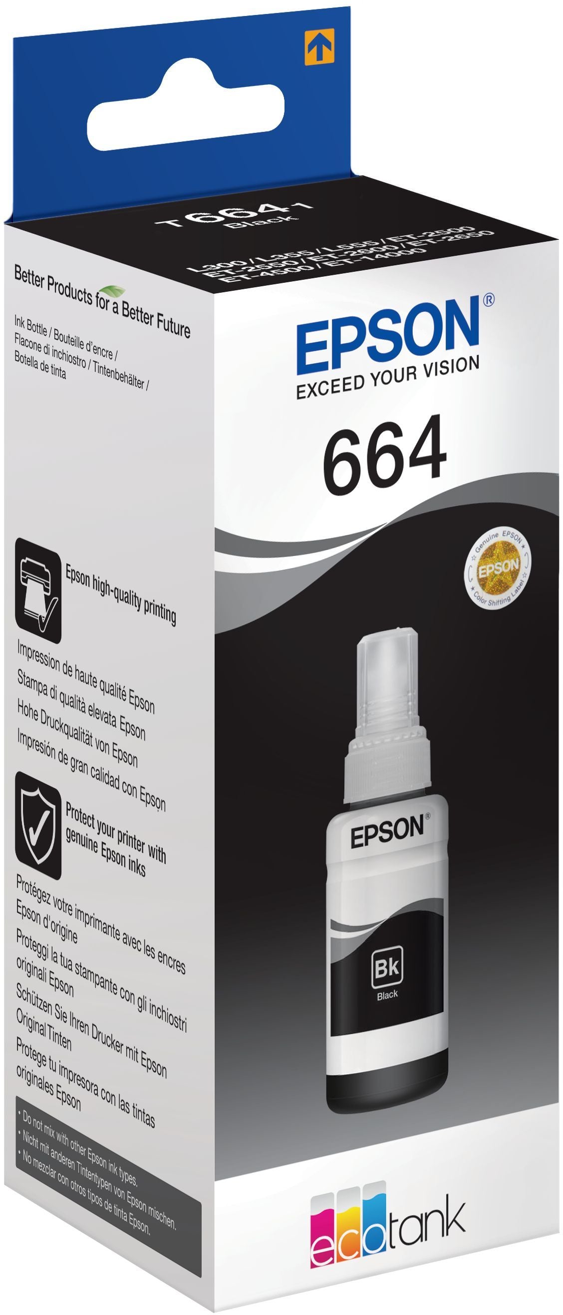 Epson Ecotank T6641 Ink Bottle - 70ml Black