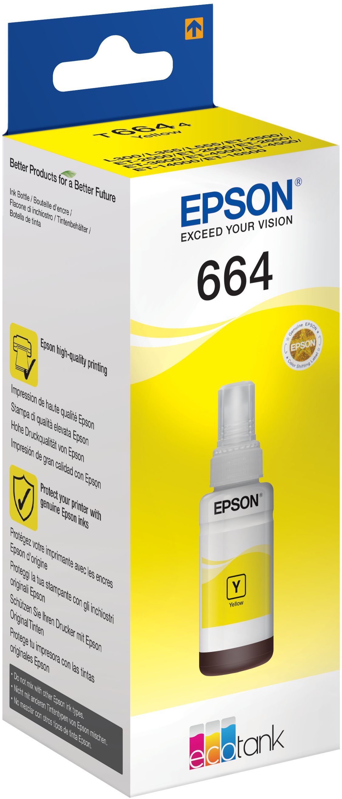 Epson Ecotank T6644 Ink Bottle - 70ml Yellow