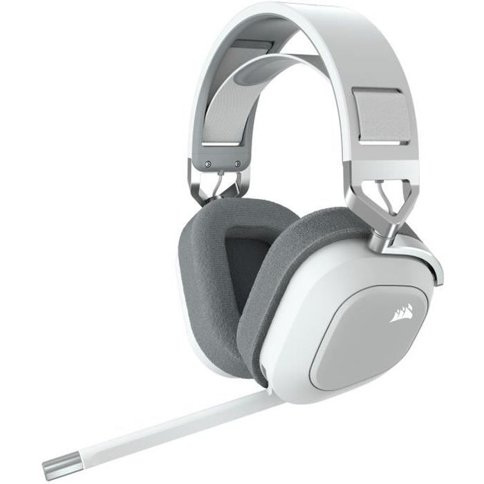 Gaming helmet - Corsair HS80 Wireless - White - Omnidirectional microphone