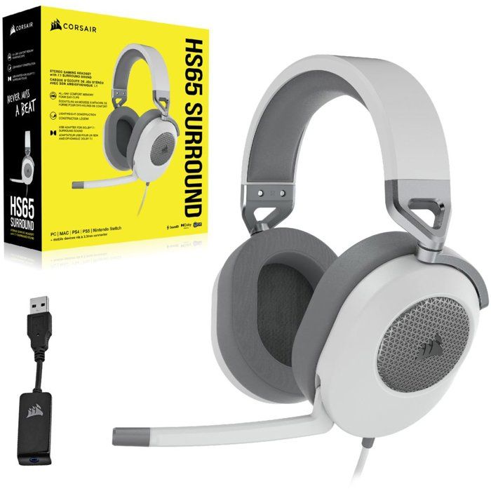 Corsair Helmet Gaming HS65 Surround-White (CA-9011271-EU)