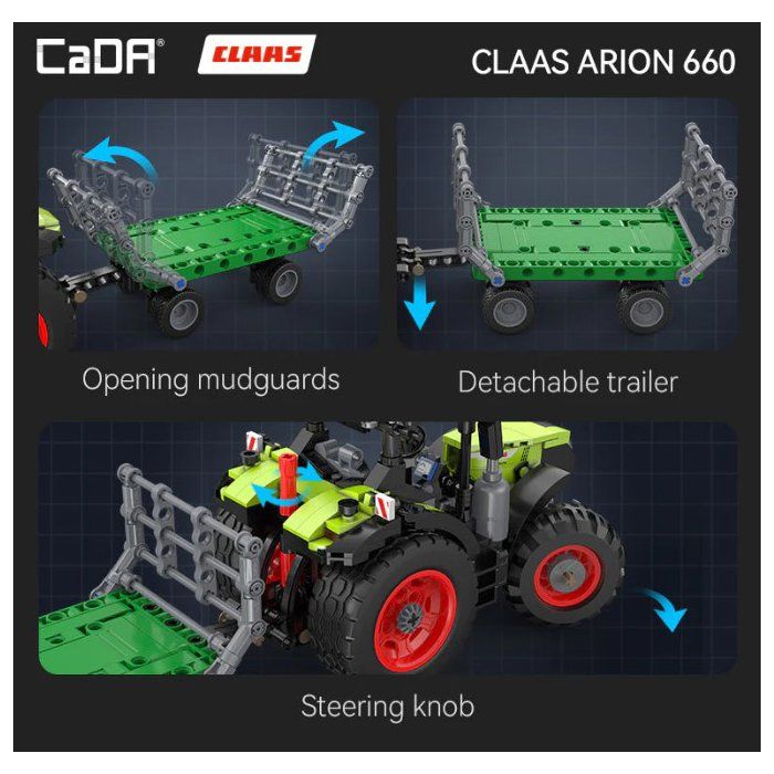 CADA Construction - Claas Arion Mini Tractor - 448 pieces - Ages 8 and up