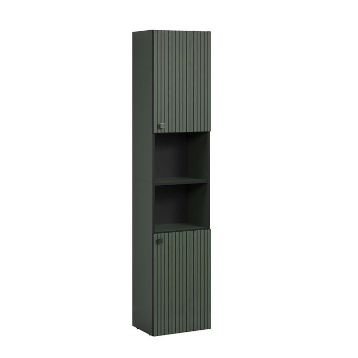 Bathroom column - Sage green and black decor - L40 x H186 x D31cm - PURE BLISS