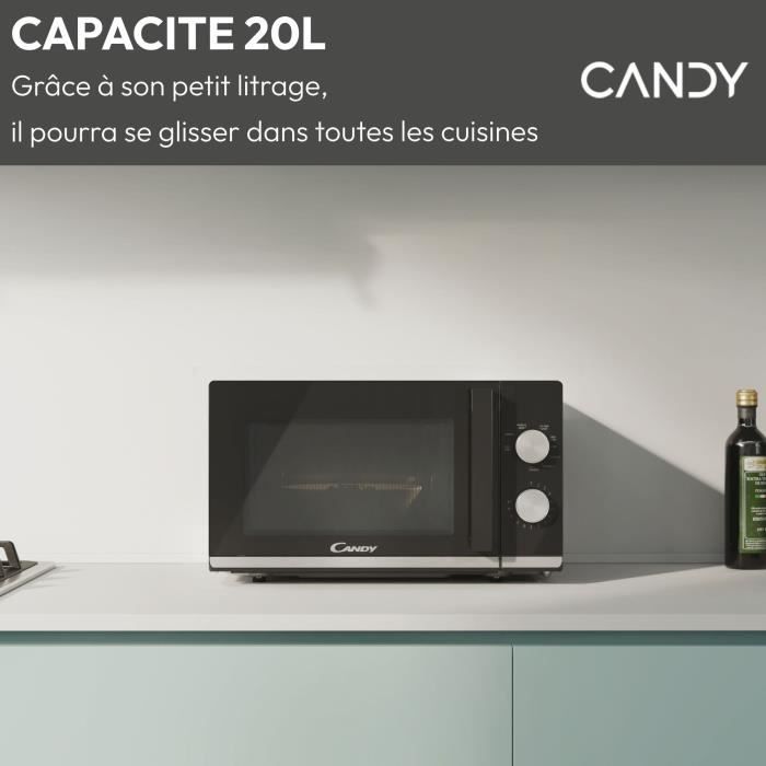 CMG20TNMB Microwave CANDY Moderna Grill 20L 700W - 900W Grill - Mechanical UI 6 power levels - Weight defrost function