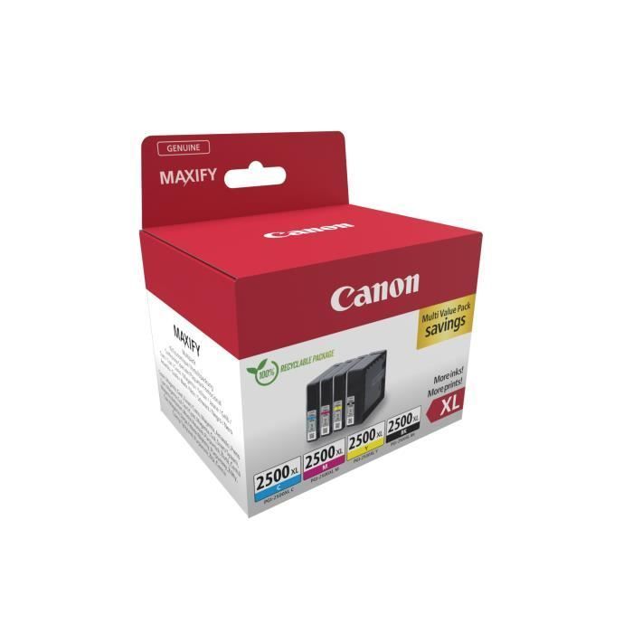 Multipack Ink Cartridges - CANON - PGI-2500XL Black/Cyan/Magenta/Yellow - High Yield