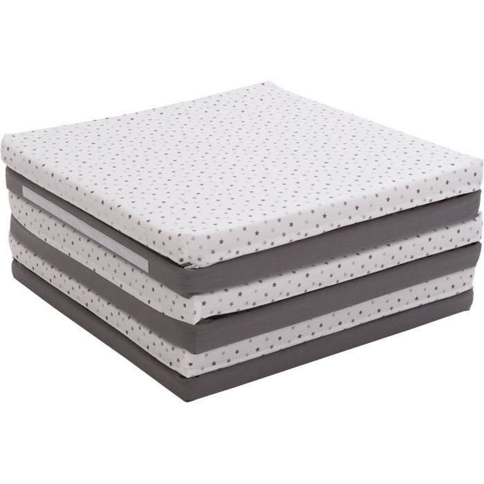 XL play mat - CANDIDE - 5-in-1 evolutionary - Grey / Stars