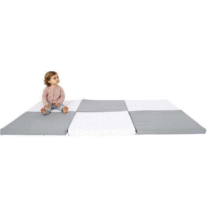 XL play mat - CANDIDE - 5-in-1 evolutionary - Grey / Stars