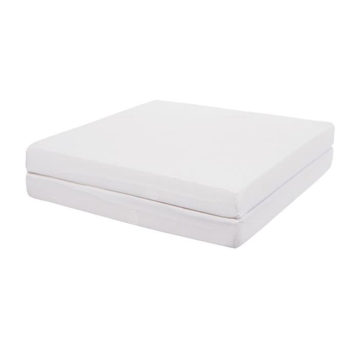CANDIDE Ecru 2-Piece Folding Mattress - 60x120 cm