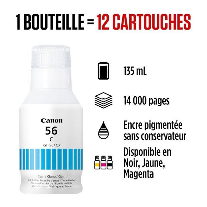 Ink bottle - Canon - GI -56BK - Cyan - Maxify GX compatibility - (4430C001)