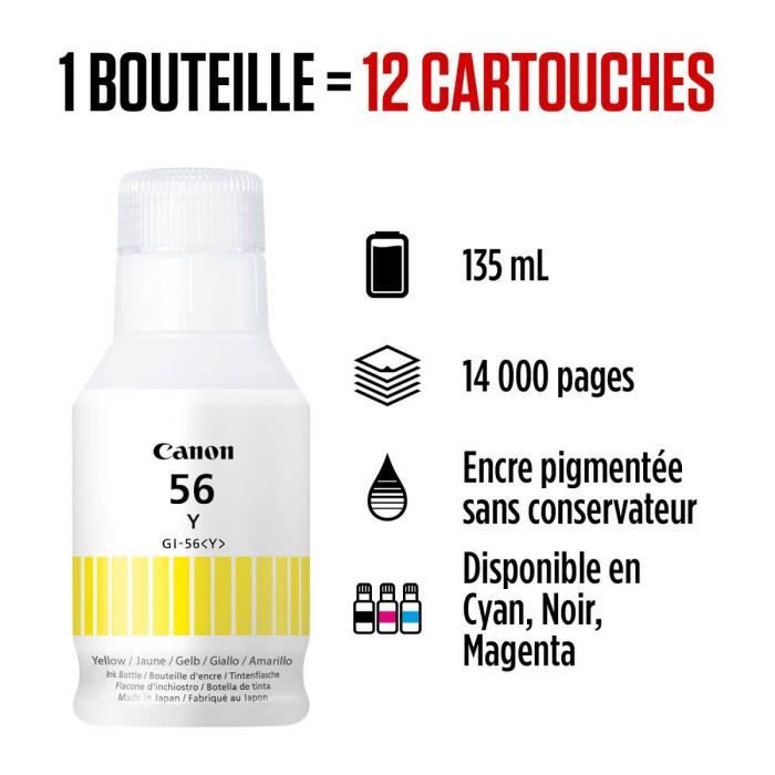 Ink bottle - Canon - GI -56BK - Yellow - Maxify GX compatibility - (4432c001)