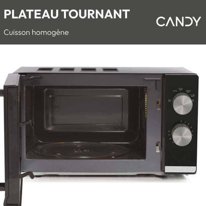 MICROWER LAY FREE CANDY CMW20TNMB - Black - 20L - 700W - 24.5 cm tray