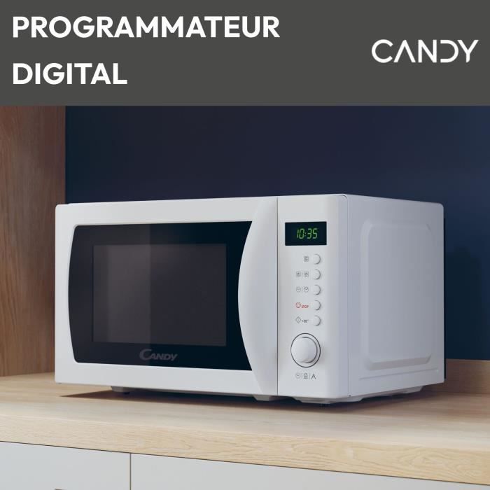 CMWA20SDLW Mono CANDY Idea microwave - 20L - MO: 700W - Digital UI - 8 automatic programs - White