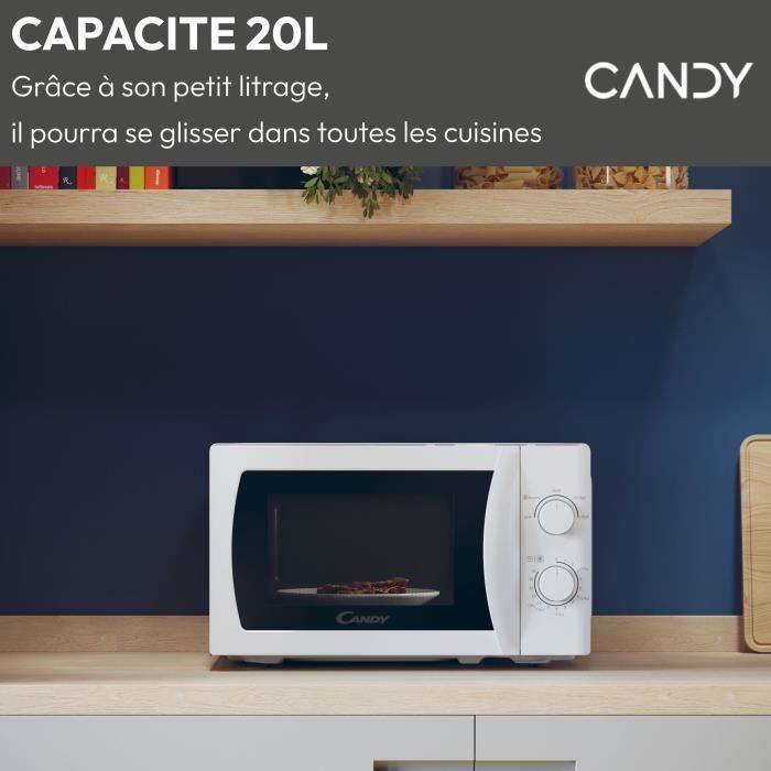CMW20SMW Mono CANDY Idea microwave - 20L - MO: 700W - Mechanical UI - 5 power levels - White