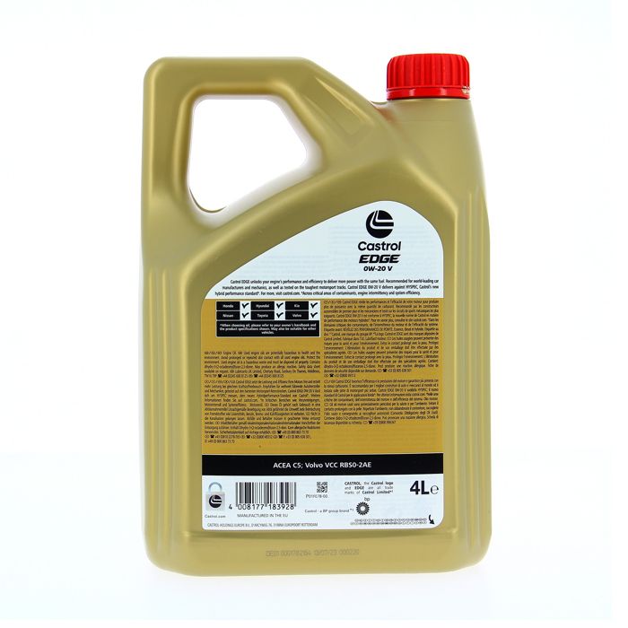 Engine oil - CASTROL - EDGE 0W-20 V - 4L