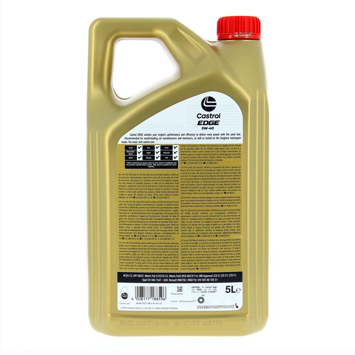 Engine oil - CASTROL - EDGE 5W-40 - 5L
