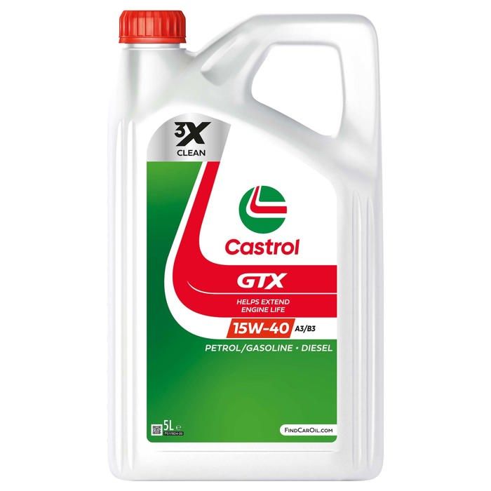 Engine oil - CASTROL - GTX 15W-40 A3/B3 - 5L