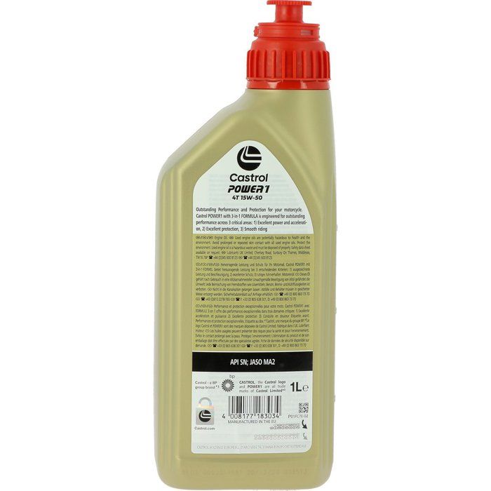 Engine oil - CASTROL - Power1 4T 15W-50 - 1L