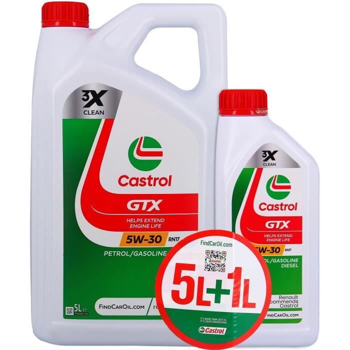 Engine Oil - CASTROL GTX - 5W-30 RN17 - 5L+1L - 057086