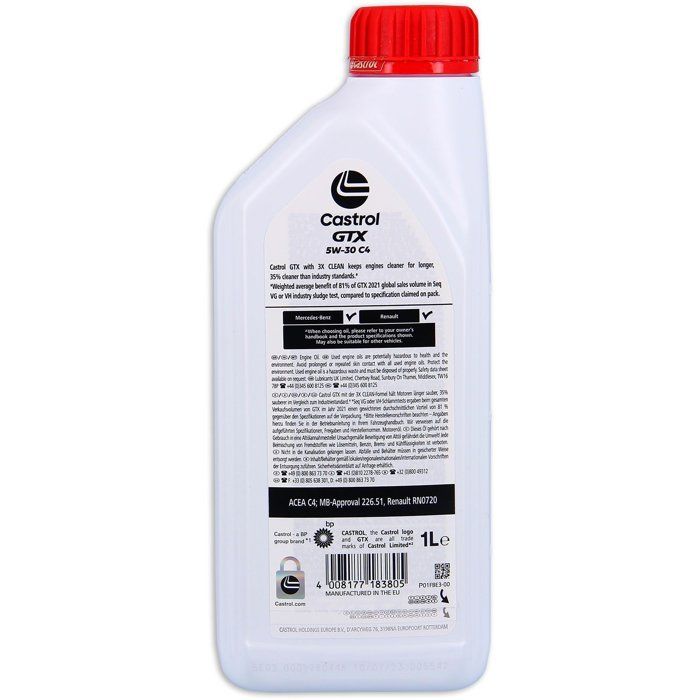 Engine oil - CASTROL - GTX 5W-30 C4 - 1L