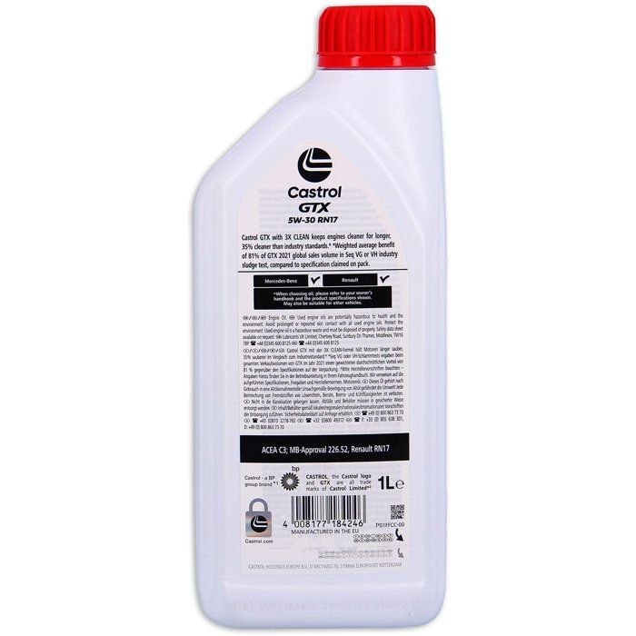 Engine oil - CASTROL - GTX 5W-30 RN17 - 1L