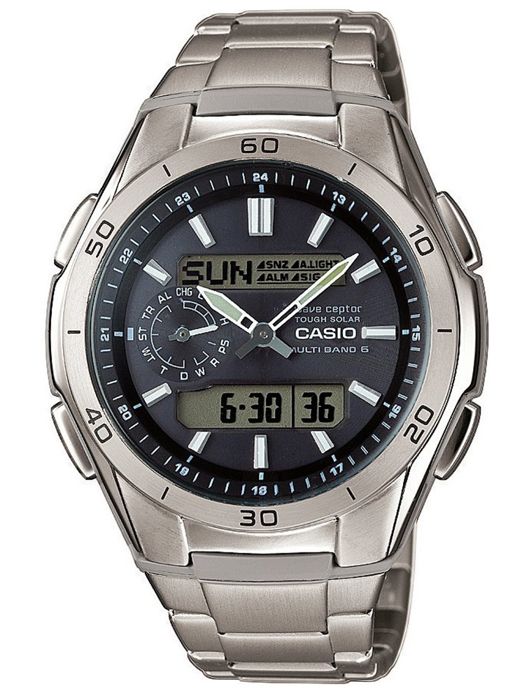 CASIO - Titanium watch - WAVECEPTOR - gray