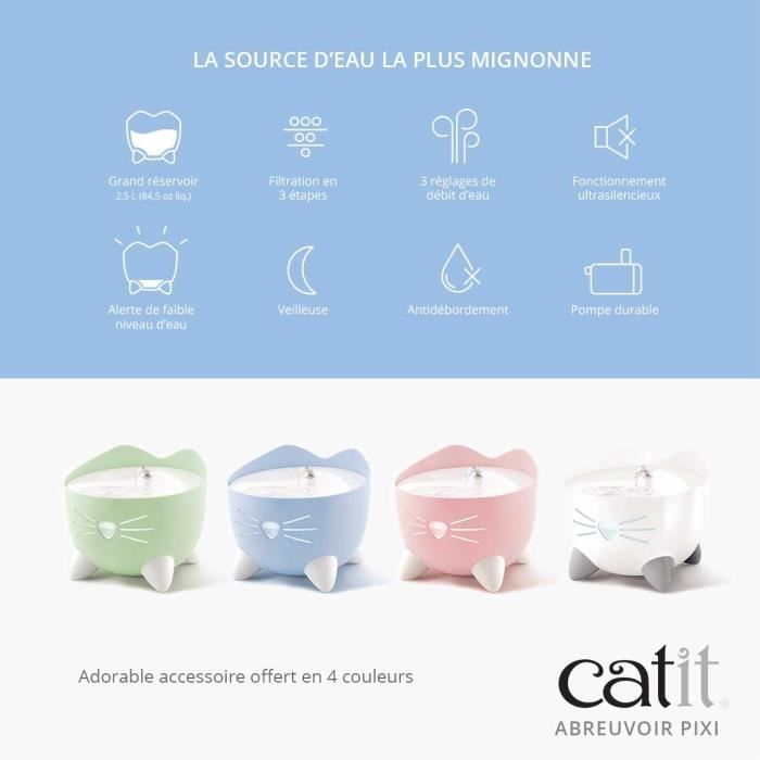 CAT IT Automatic Cat Water Fountain - 2.5 L - White