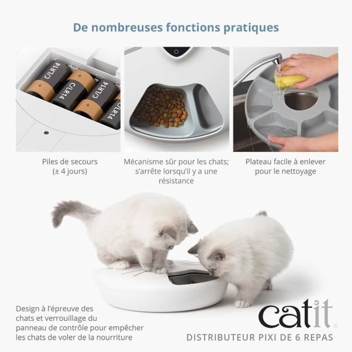 Connected Cat Food Dispenser - CATIT - PIXI SMART - 6 x 170ml - LCD Touchscreen - With Ice Packs