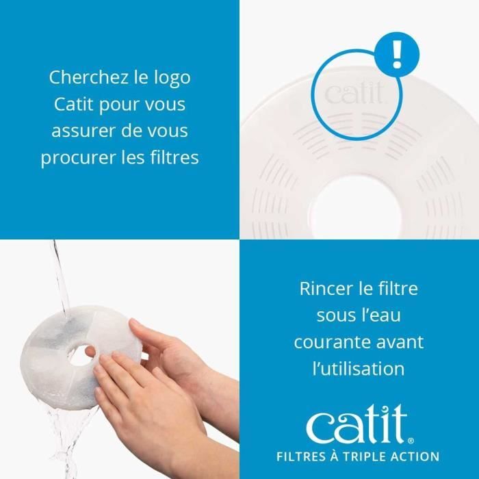 Filter - Catit - Triple Action - Pack of 12 - Clean water - Prevention of urinary diseases
