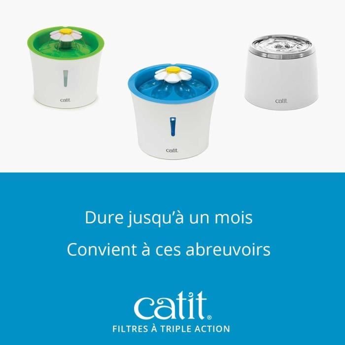 Filter - Catit - Triple Action - Pack of 12 - Clean water - Prevention of urinary diseases