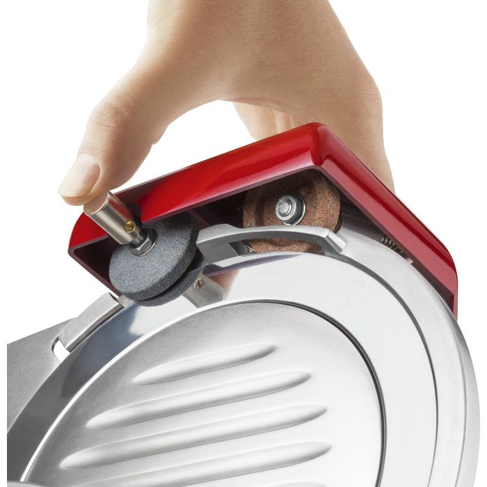 CATLER FS 9020 Electric Slicer - Ham - Cheese - 195 mm Cutting Disc - Adjustable Thickness 1-12 mm - Red