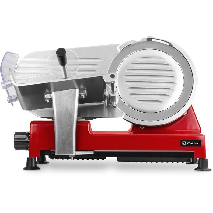 CATLER FS 9020 Electric Slicer - Ham - Cheese - 195 mm Cutting Disc - Adjustable Thickness 1-12 mm - Red