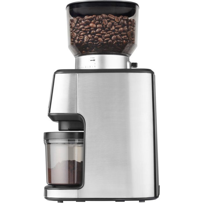 CATLER CG 510 Electric Coffee Grinder - Stainless Steel Grinding Burrs - 31 Adjustable Grind Settings - LCD Display - Ground Coffee - Stainless Steel