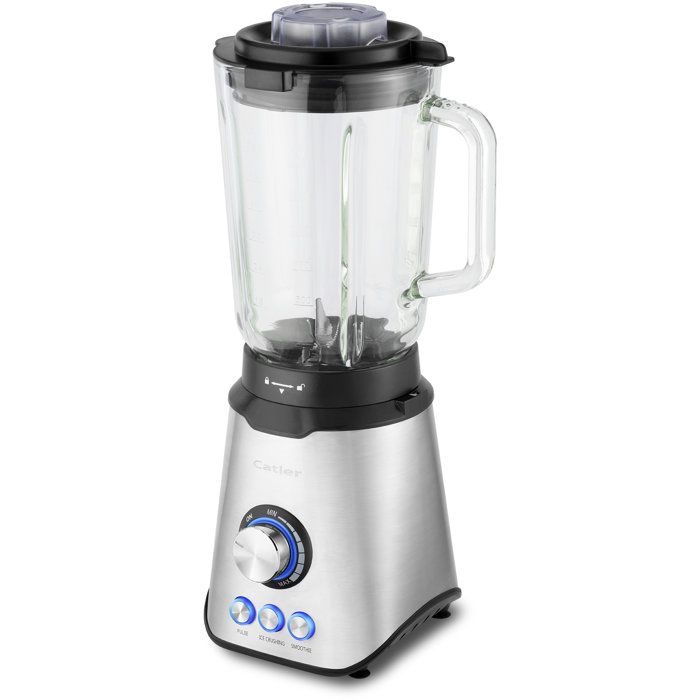 CATLER TB 820 Countertop Blender - Smoothies - Crushed Ice - 1.5-liter Glass Jar - 7 Speeds and Pulse Function - Stainless Steel