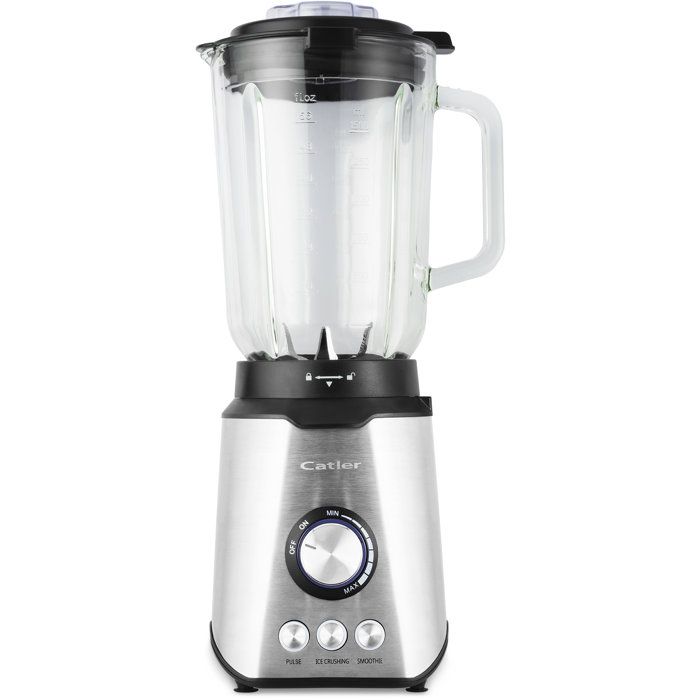 CATLER TB 820 Countertop Blender - Smoothies - Crushed Ice - 1.5-liter Glass Jar - 7 Speeds and Pulse Function - Stainless Steel