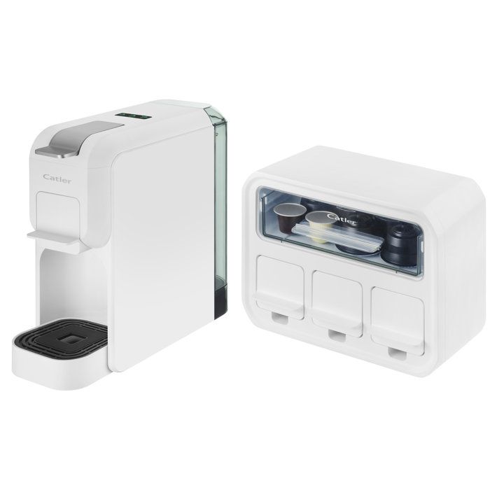 CATLER Porto ES 720 Pod and Capsule Coffee Maker - Compatible with Dolce Gusto and Nespresso - Ground Coffee - White