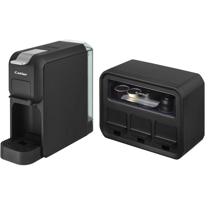 CATLER Porto ES 721 Pod Coffee Maker - Compatible with Dolce Gusto and Nespresso - Capsule Storage Box - Black