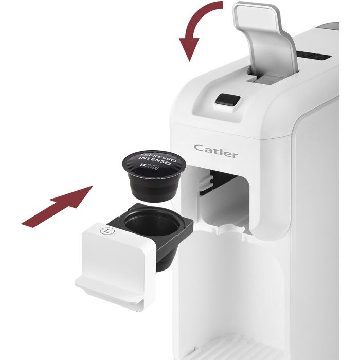 CATLER Porto ES 702 Pod and Capsule Coffee Machine - Compatible with Dolce Gusto and Nespresso - Ground Coffee - White