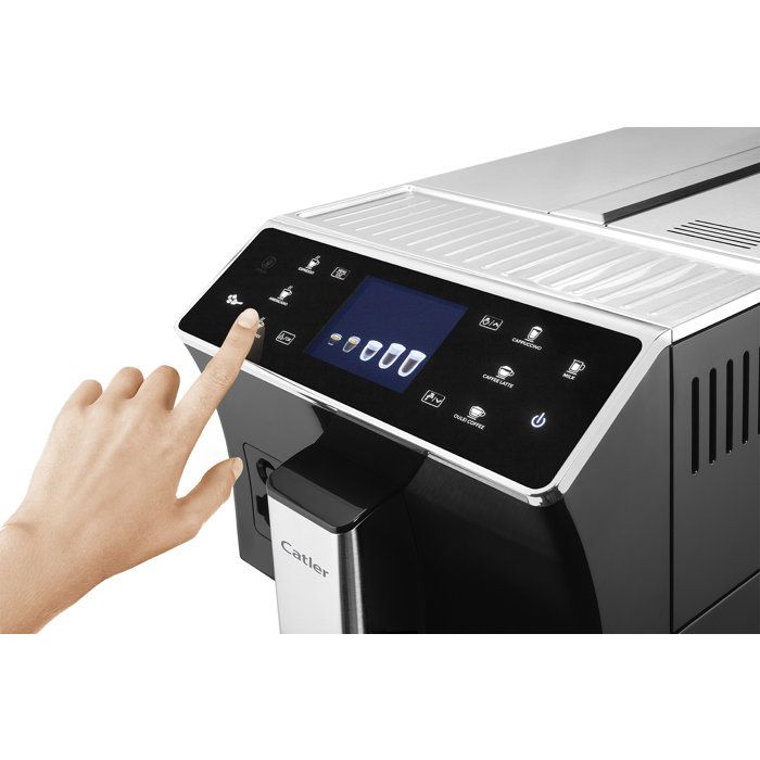 CATLER EA 950 Automatic Espresso Machine - Coffee Beans - Adjustable Stainless Steel Grinder - Automatic Cappuccino - Stainless Steel