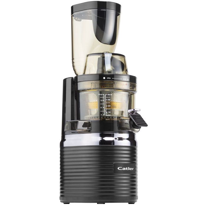 CATLER JS 8012 Juicer - Fruits - Green Vegetables - Slow rotation at 43 rpm - Quiet 200 W induction motor