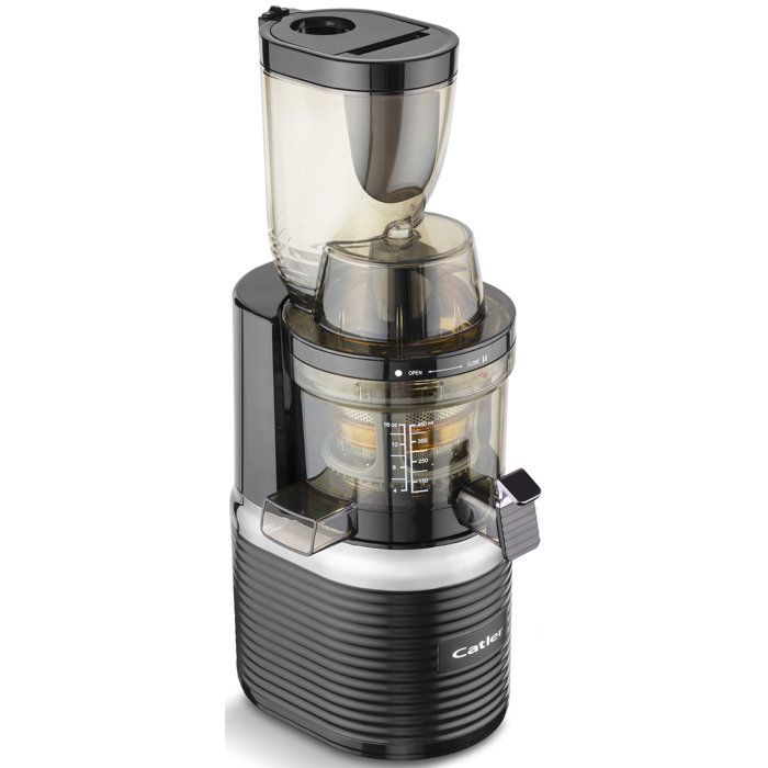 CATLER JS 8012 Juicer - Fruits - Green Vegetables - Slow rotation at 43 rpm - Quiet 200 W induction motor