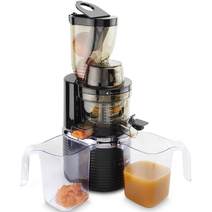 CATLER JS 8012 Juicer - Fruits - Green Vegetables - Slow rotation at 43 rpm - Quiet 200 W induction motor