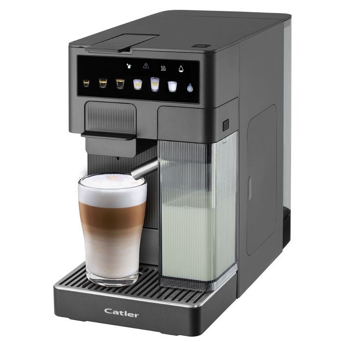 CATLER Renzo ES 750 G Capsule Espresso Machine - Compatible with ground coffee - Cup warmer - Color touchscreen - Gray
