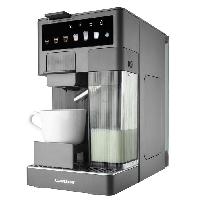 CATLER Renzo ES 750 G Capsule Espresso Machine - Compatible with ground coffee - Cup warmer - Color touchscreen - Gray