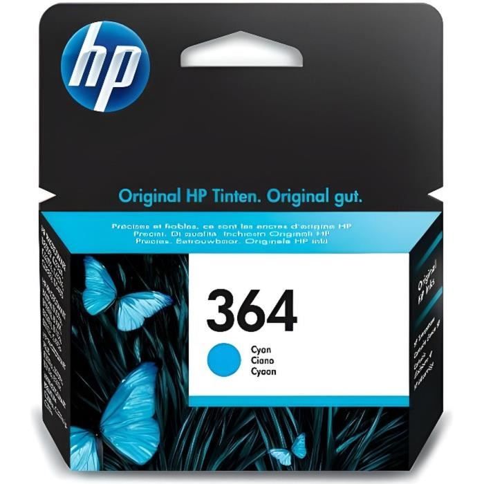 HP 364 Genuine Cyan Ink Cartridge for HP DeskJet 3070A and HP Photosmart 5525/6525 (CB318EE)