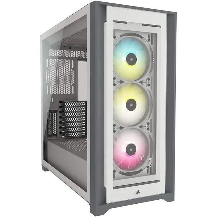 CORSAIR iCUE 5000X RGB PC Case - ATX Mid Tower Tempered Glass - White (CC-9011213-WW)