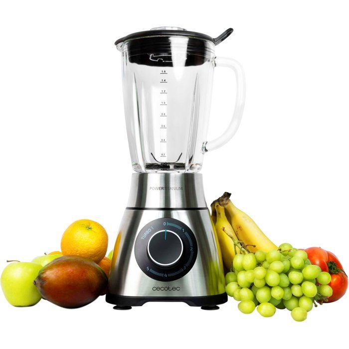 Mixeur - CECOTEC - Power Black Titanium PefectiMix - 2000 W - 1,8 L - Bol en verre - Inox / Noir