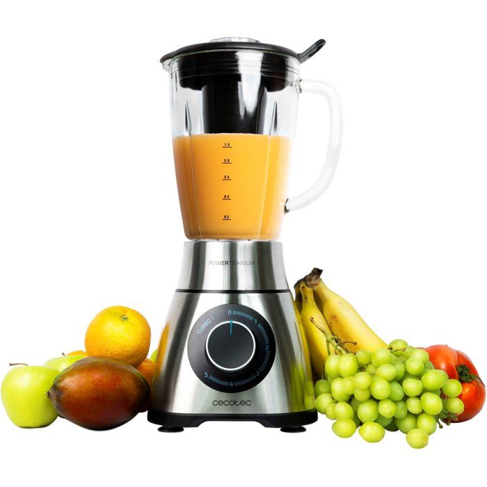 Mixeur - CECOTEC - Power Black Titanium PefectiMix - 2000 W - 1,8 L - Bol en verre - Inox / Noir